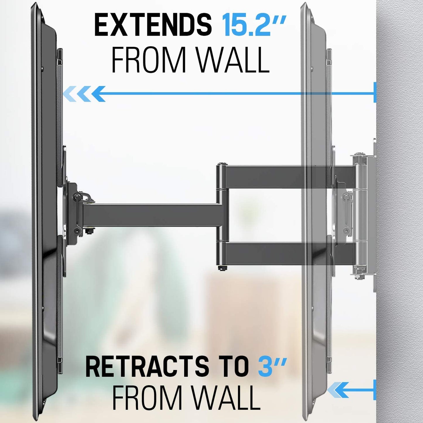 6M Wall Mount Swivel and Tilt, T-Bracket with Articulating Arm Made